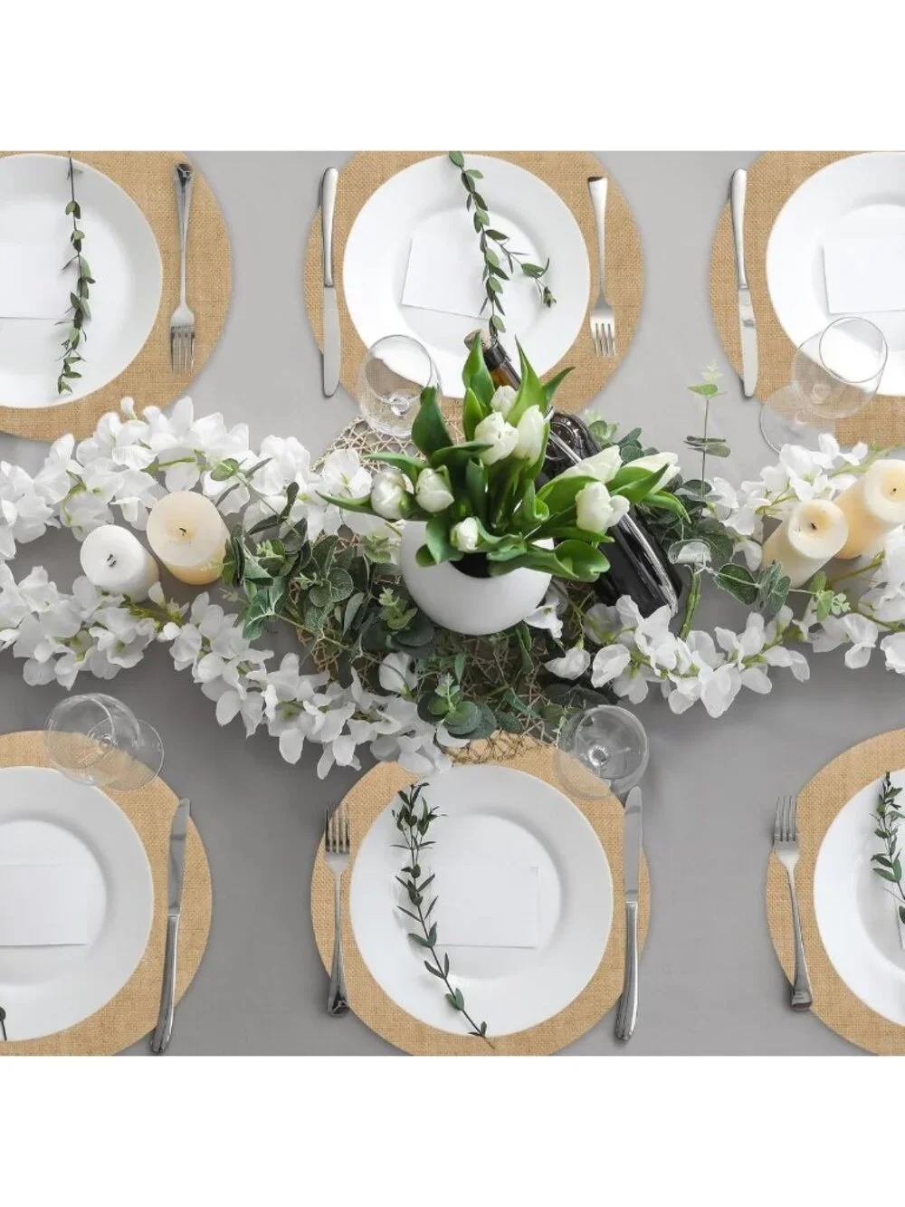 120 PCS Round Jute Placemats | 11.8